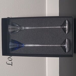 orrefors sweden crystal ceremony White and turqouise snaps cordials Sweden